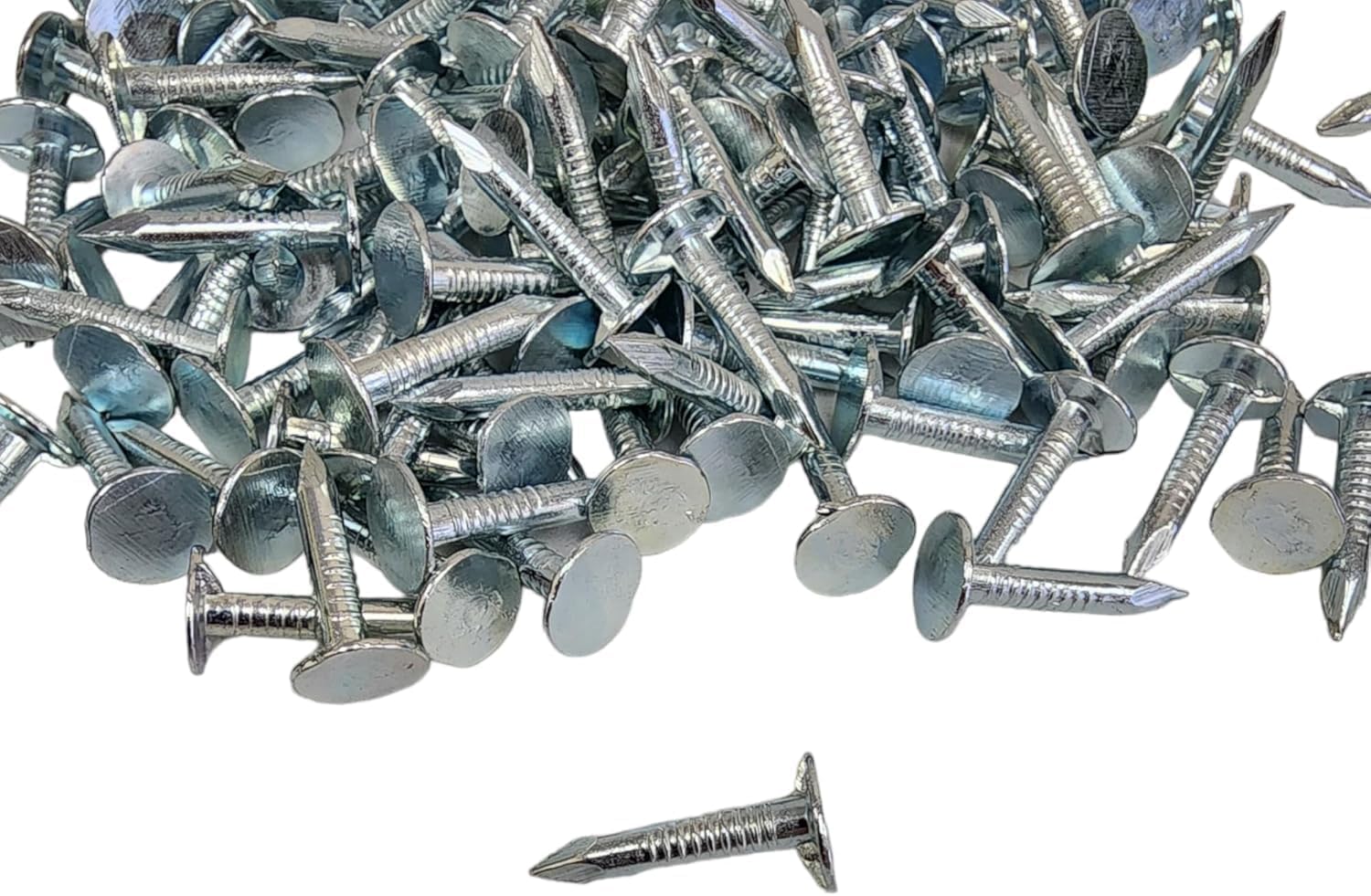 1-Inch Galvanized Roofing Nails Professional Grade - Used to fasten roofing felt, asphalt singles & insulation board (13850)