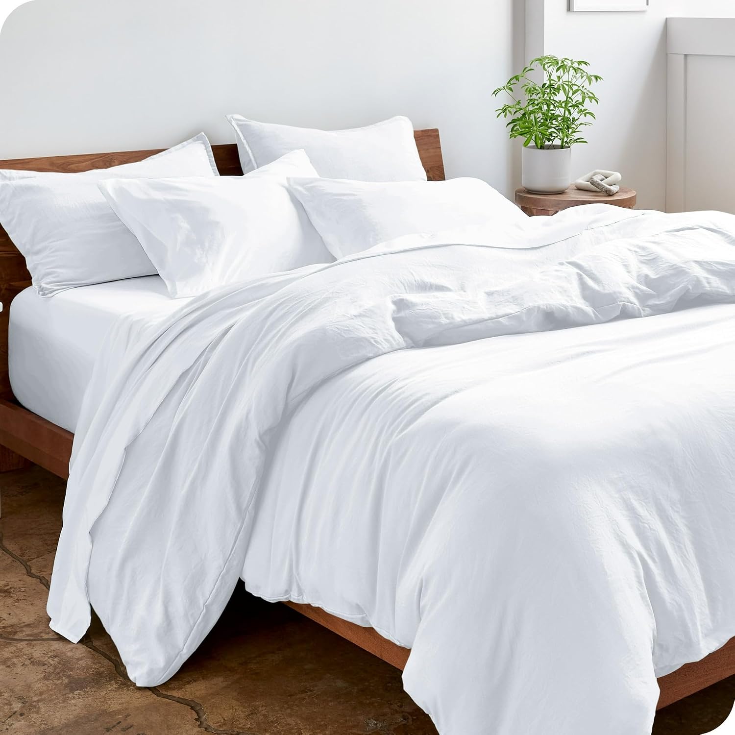 Premium 1-Piece Queen Size Duvet Cover – 800 Thread Count Pima Cotton, Heavyweight Fabric, Zipper Closure & Corner Ties, Ultra Soft & Durable (White)