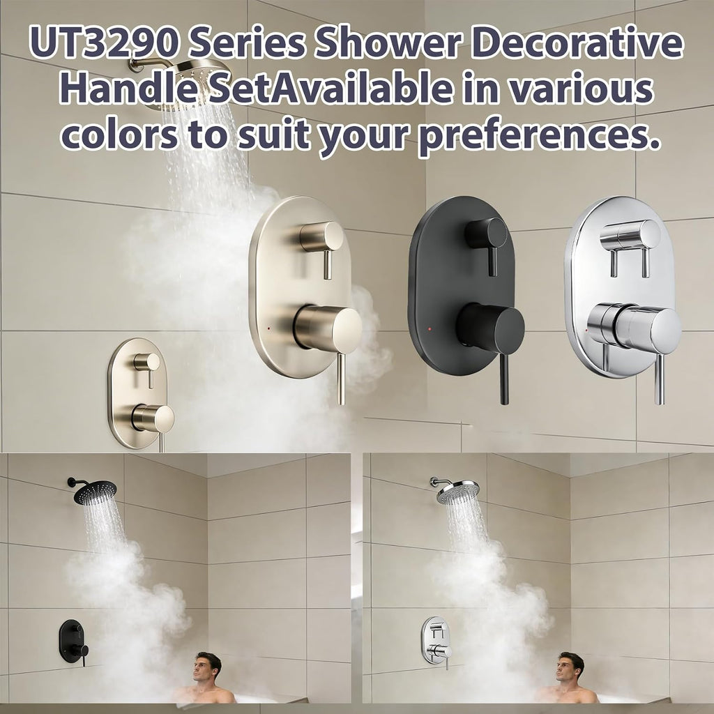 UT3290BN Shower Valve Trim Kit for Moen Align Brushed Nickel M-CORE 3-Series 2-Handle Shower Faucet Trim, Shower Trim UT3290 UT3290BL UT3290BG, Include 1213 Cartridge, U232 U362 Valve Required -2 Year