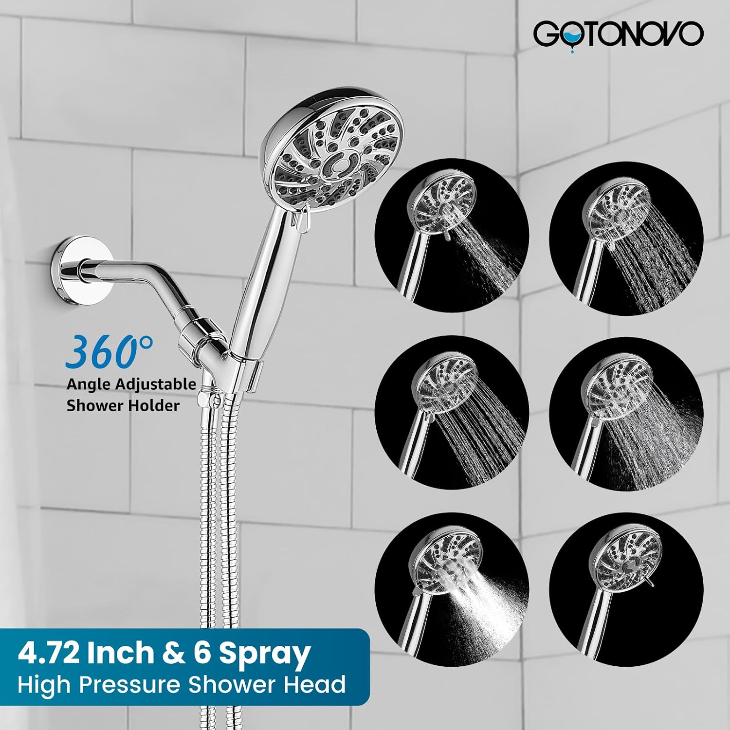 gotonovo 3 Hole 2 Handles Lavatory Basin Bathroom Sink Faucet with Pop Up Drain with Single-Handle Shower Faucet Set Shower Kit with Valve Shower Head and Handle Set Shower Trim Kit