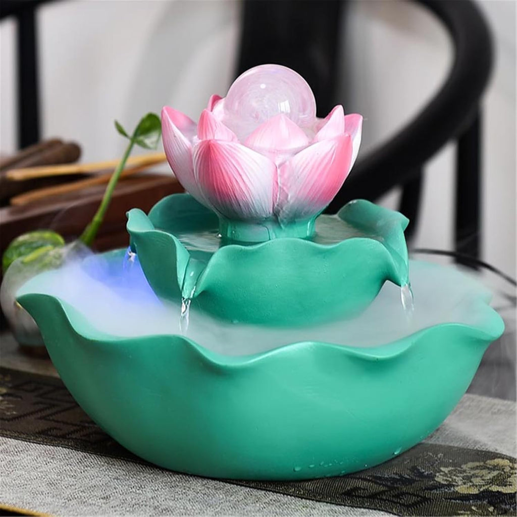 Tabletop Tabletop Fountain 3-Tiers Small Waterfall Fountains for Bedroom Living Room Office Decor(Small)