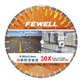 FEWELL 20' Concrete Diamond Saw Blade,Asphalt Diamond Blade Multi-Purpose for Cutting Hard Reinforced Concrete Asphalt Masonry Stone Terrazzo, Laser-Welded Segmented, 1'-20mm Arbor