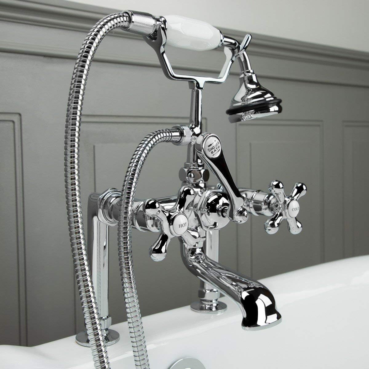 Vintage Tub & Bath Clawfoot Tub Rim Mount Faucet Set