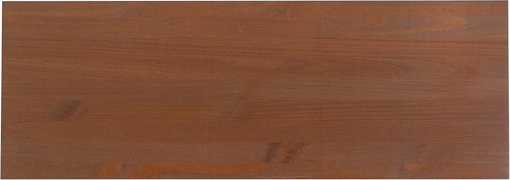 Powell Fordham Walnut Solid Pine Wood Twin Sized Platform Bed with Six Drawer Dresser and Set of 2 Two Drawer Nightstands