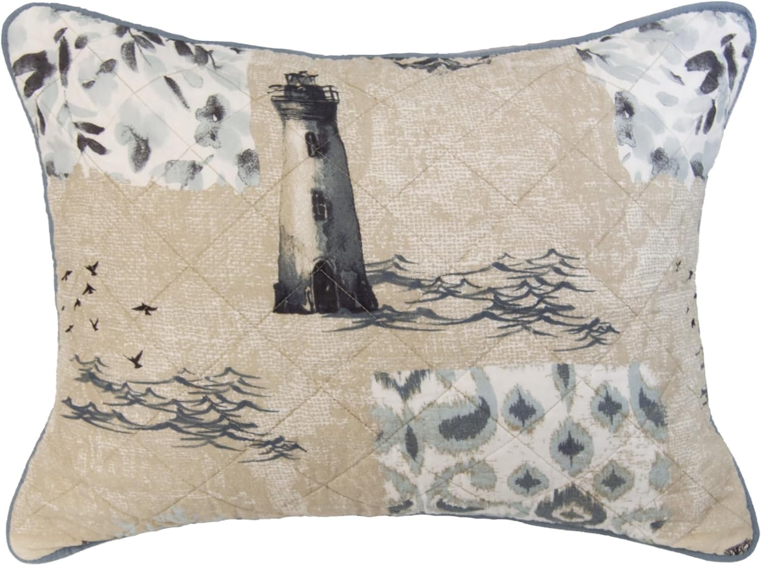 Donna Sharp Seascape-Queen Quilt Set, Measures 90 x 90, Includes 1 Quilt and 2 Standard Shams, Machine Washable