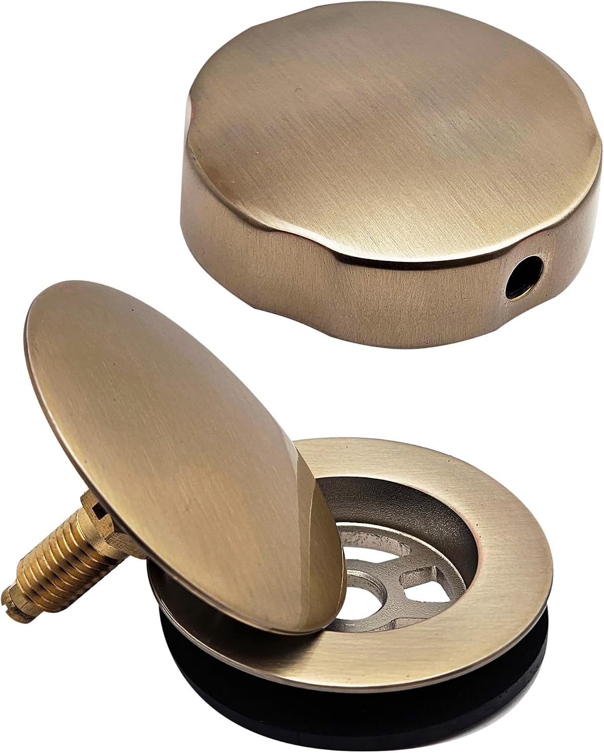 Westbrass A50P35BJ-19 1-1/2' Sch. 40 PVC 35' Cable Driven Bath Waste Kit with Ball Joint Head and Brass Trim Drain Kit, Champagne Bronze