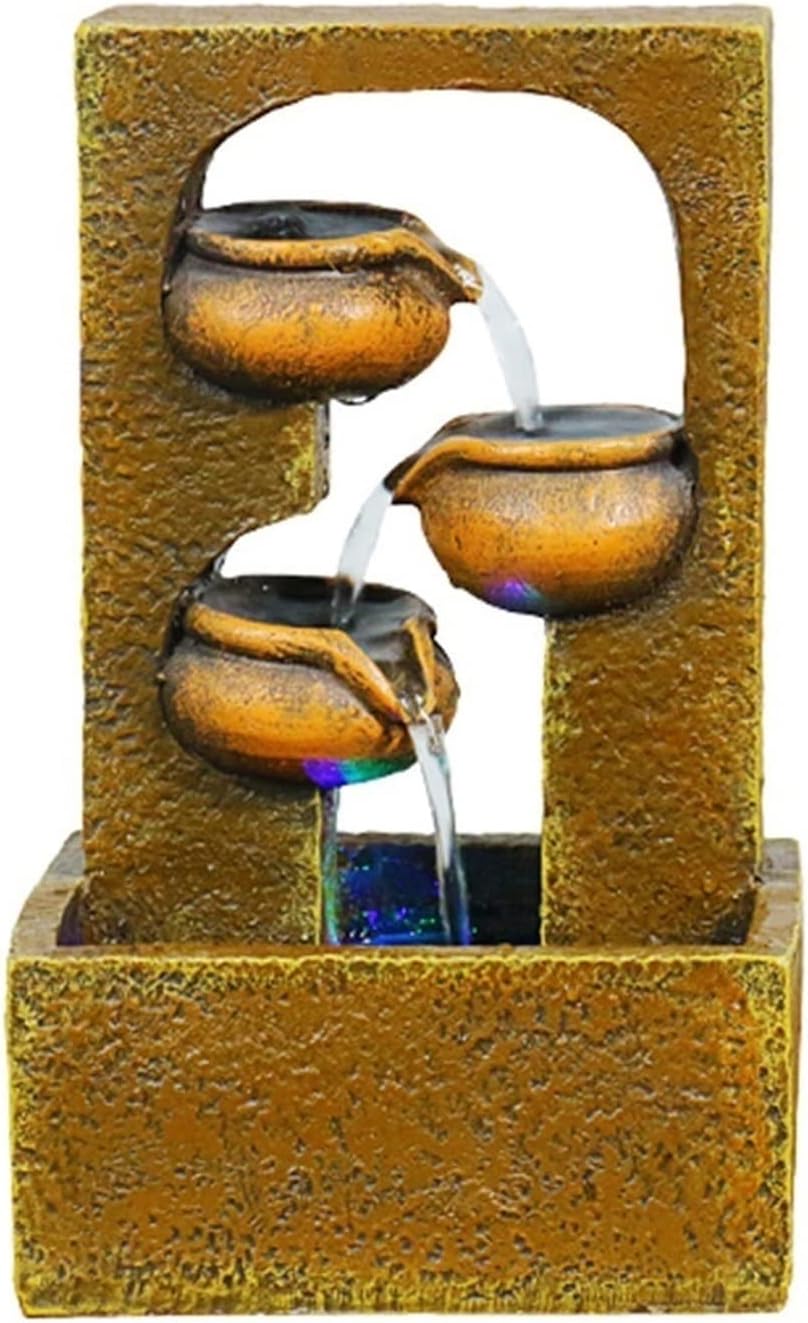 HIHELO Tabletop Fountain Water Fountain Decoration Chinese Style Home Living Room Dining Tabletop Fountain TV Cabinet Desk Decoration Indoor Fountain