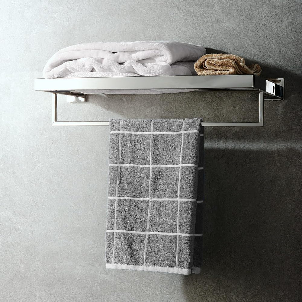 Modern Stainless Steel Bathroom Hardware Set Mirror Chrome Polished Towel Rack Toilet Paper Holder Towel Bar and Hook Stylish Bathroom Accessories for a Complete Look,