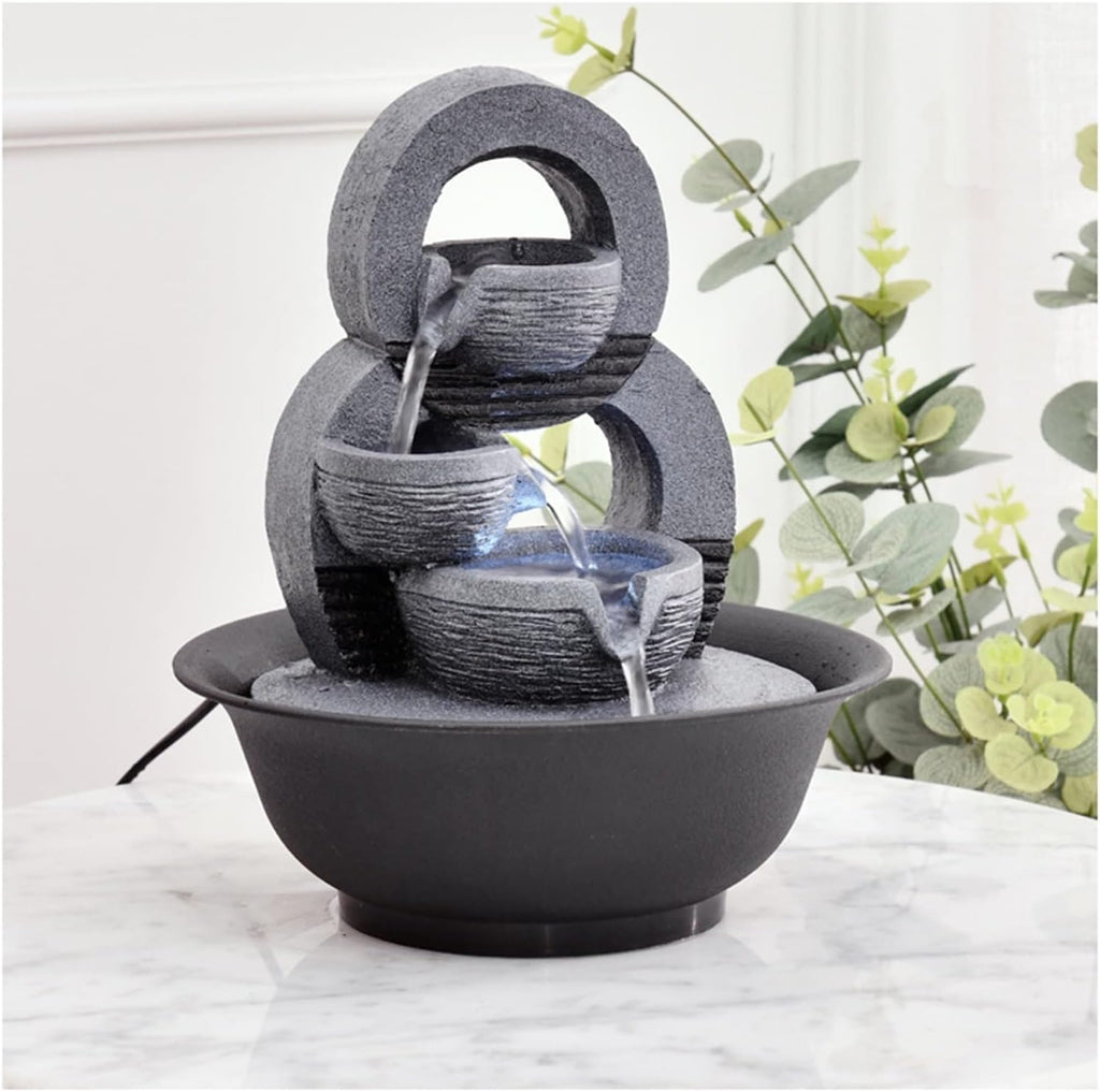HIHELO Tabletop Fountain Tabletop Fountain Home Decoration Circulating Water Ornament Desktop Lucky Fountain Indoor Flowing Water Decorative Fountain Indoor Fountain