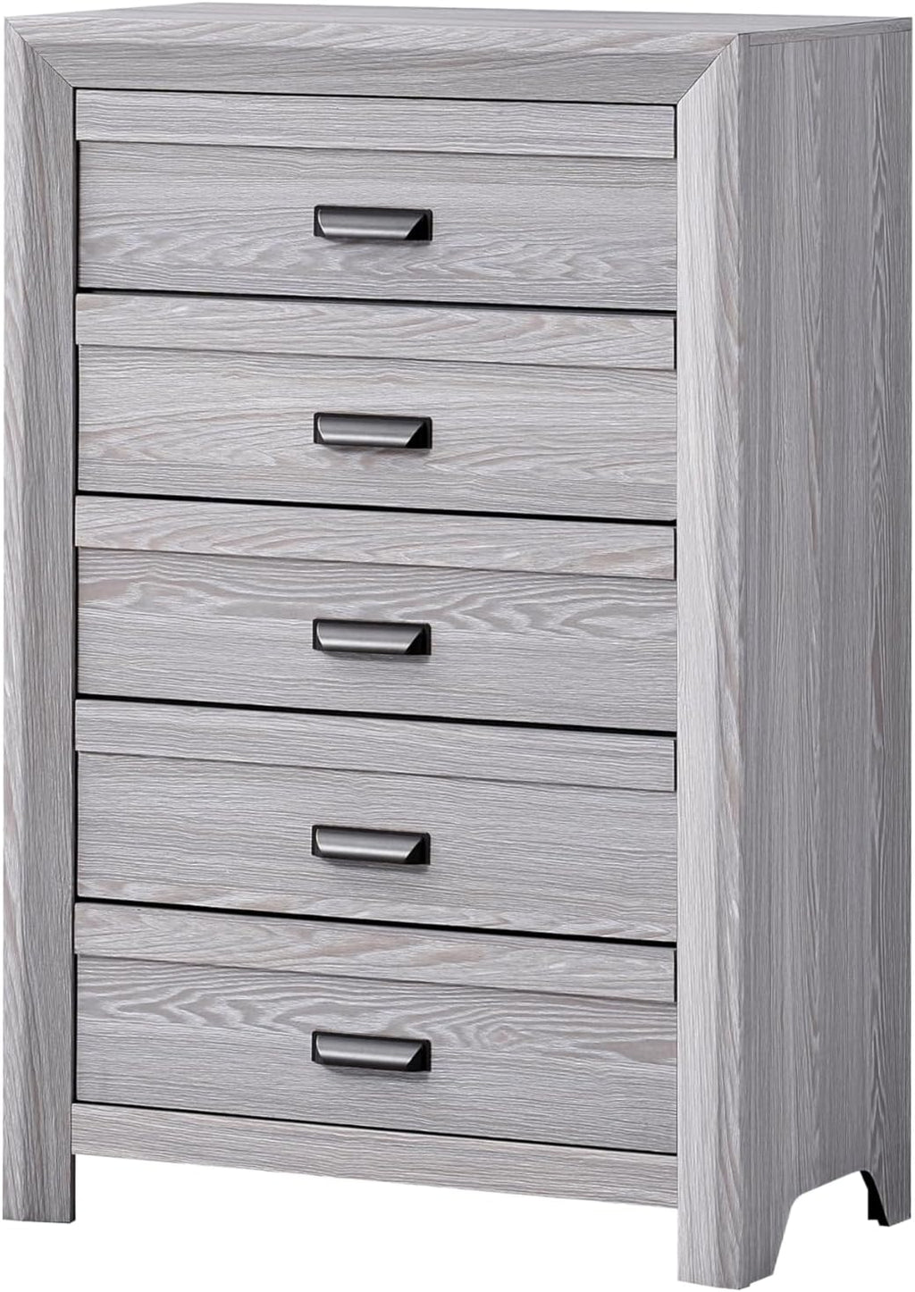 Drift Wood Grey Finish 6pc Queen Size Panel Bed Set Wooden Bedroom Furniture Contemporary