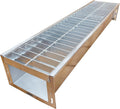 304 Stainless Steel Channel Drain with Galvanized Steel Grate 39.4x9x6 in, B-Class 28100 lbs Heavy-Duty Drain Kit for 3' Pipe, Trench Drainage System for Outdoor, Driveway, Garage, Yard