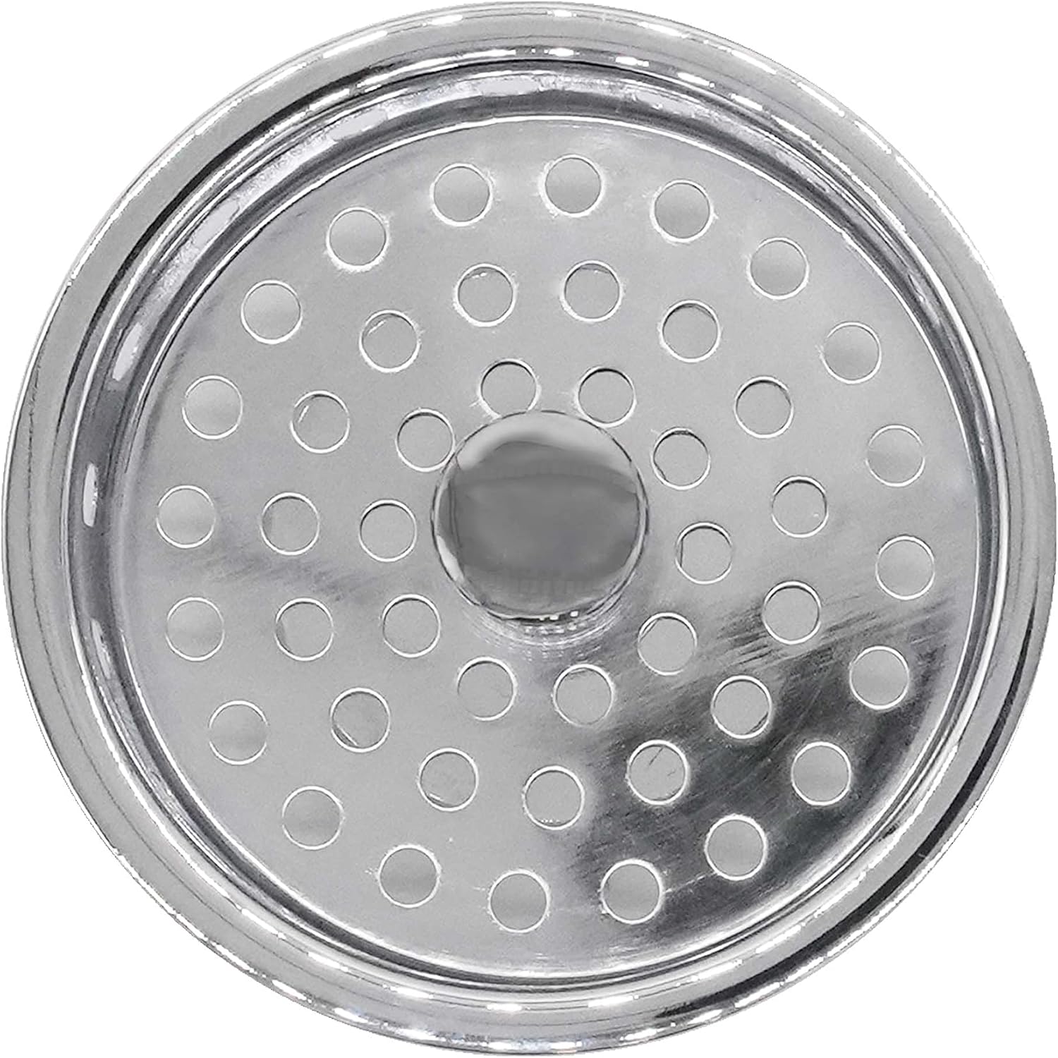 Westbrass CO2196S-26 Combo Pack 3-1/2' Post Style Large Basket Extra-Deep Collar Kitchen Sink Waste Disposal Flange with Strainer Stopper, Polished Chrome