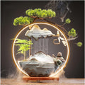 HIHELO Desktop Fountain Tabletop Fountain Ceramic Lucky Flowing Water Ornament Desktop Circulation Fountain Office Desktop Decoration Water Fountain Outdoor (Color : A)