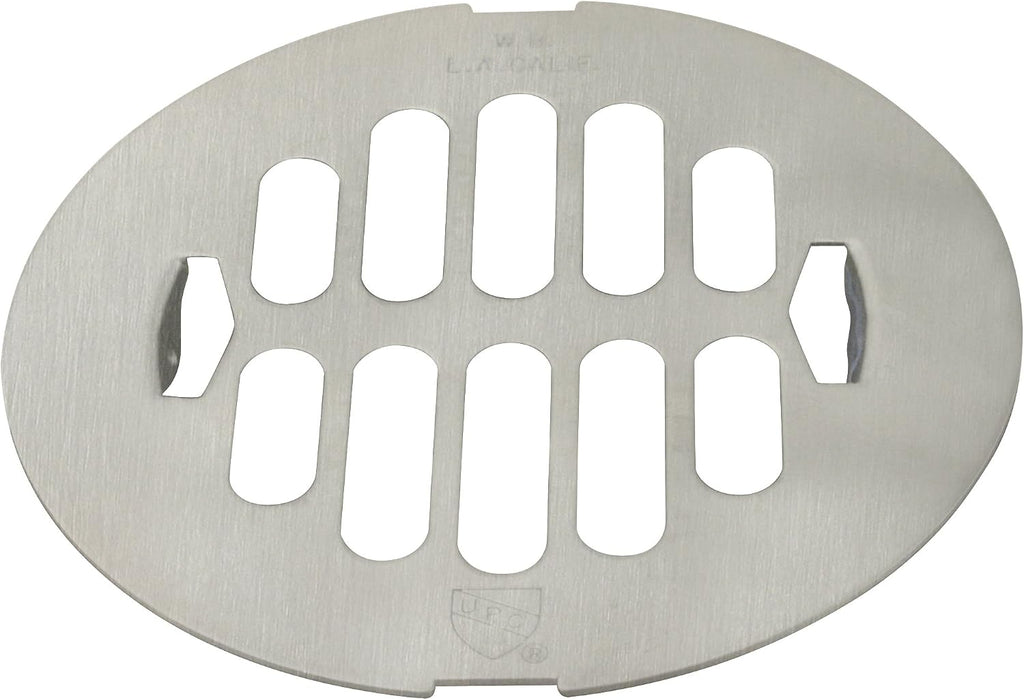 Westbrass D3198-25-07 4-1/4' OD Brass Snap-in Shower Strainer Grid Drain Cover, Satin Nickel (25-Pack)