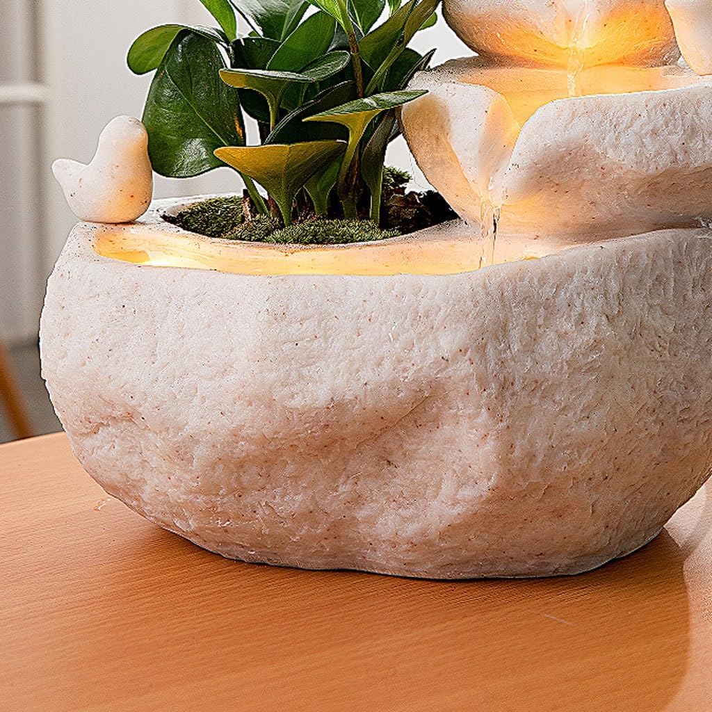 GUERNSEY Tabletop Fountain Desktop Water Humidification Bonsai Desktop Fountain Home Desk Study Coffee Table Desktop Fountain Indoor Fountain
