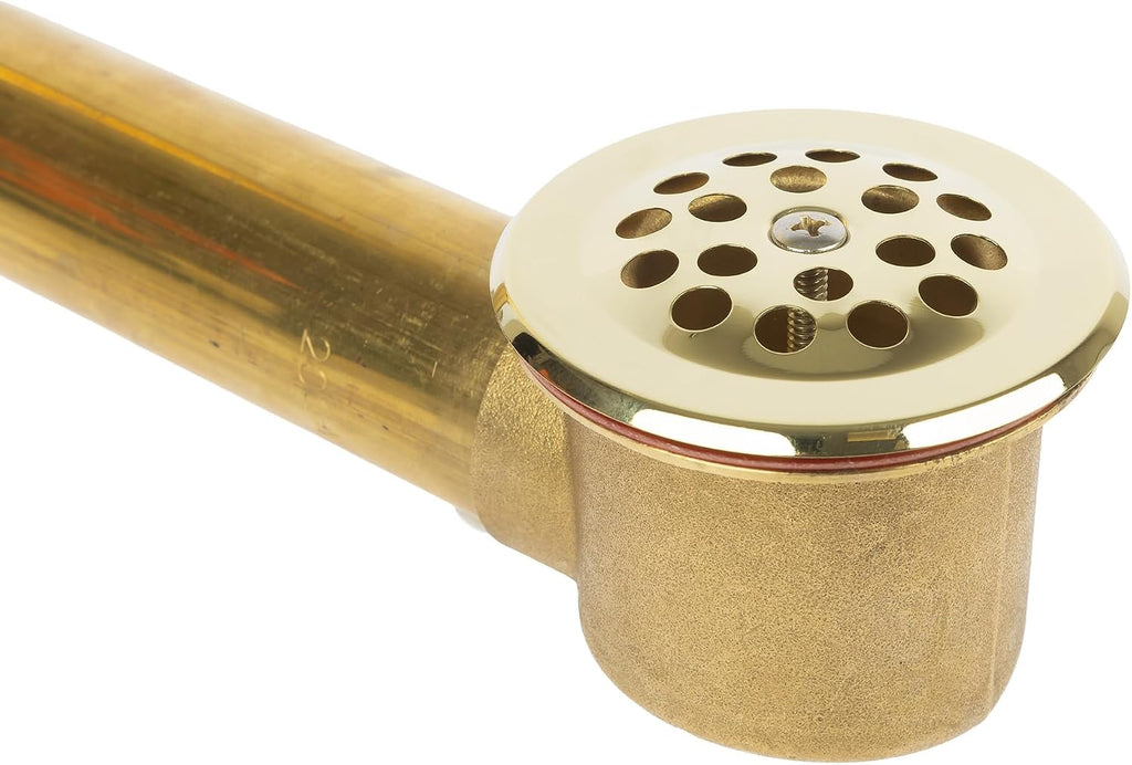 Fine Fixtures Bathtub Shower Drain - 20 Gauge Brass Tubing, Trip Lever Overflow Assembly Tub Drain Kit - Satin Brass