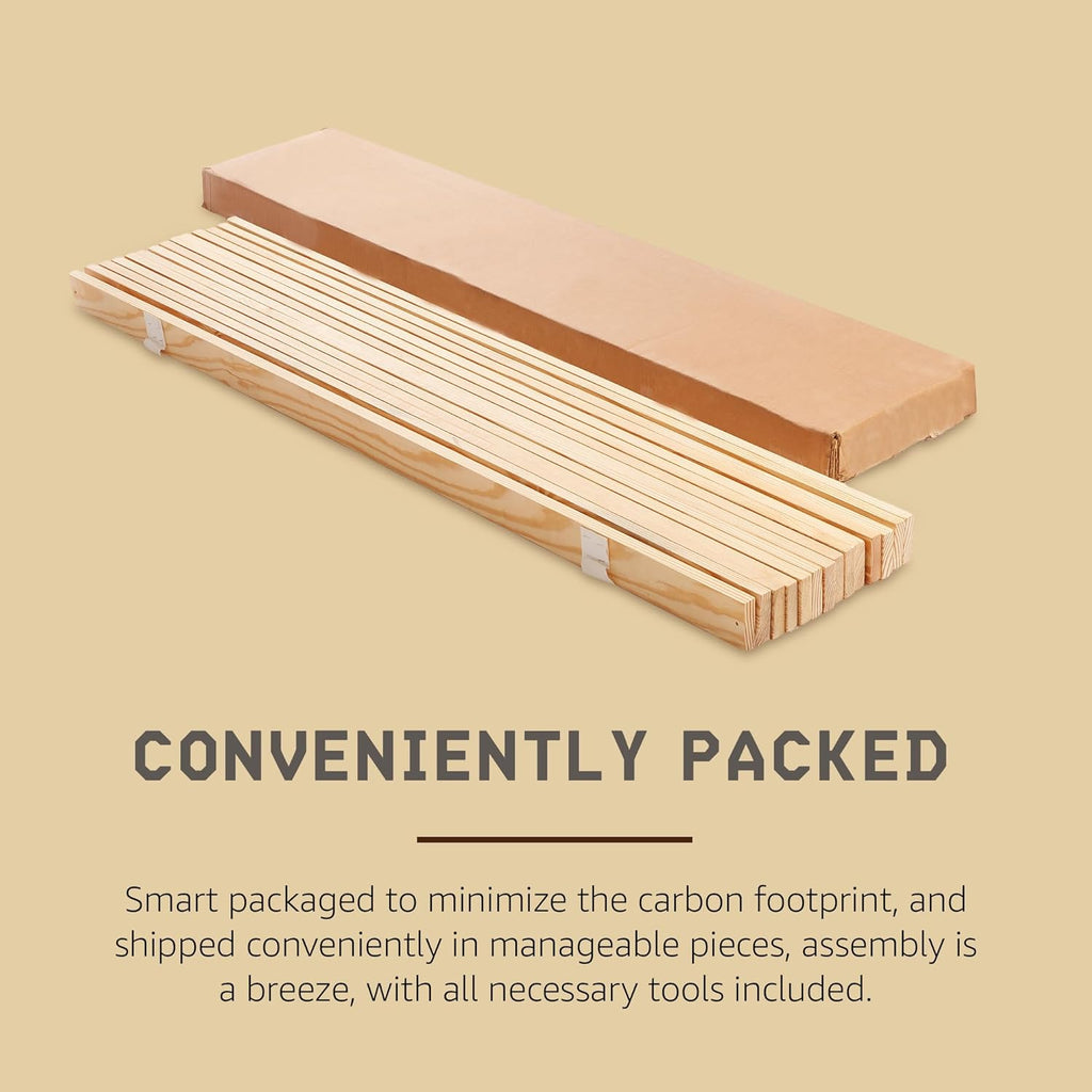 Hercules Xtreme Bed Frame Support Slats, Heavy-Duty Solid Pine Wood Bunkie Board Under Bed-Support, Wooden Support Board for Sagging, King Size