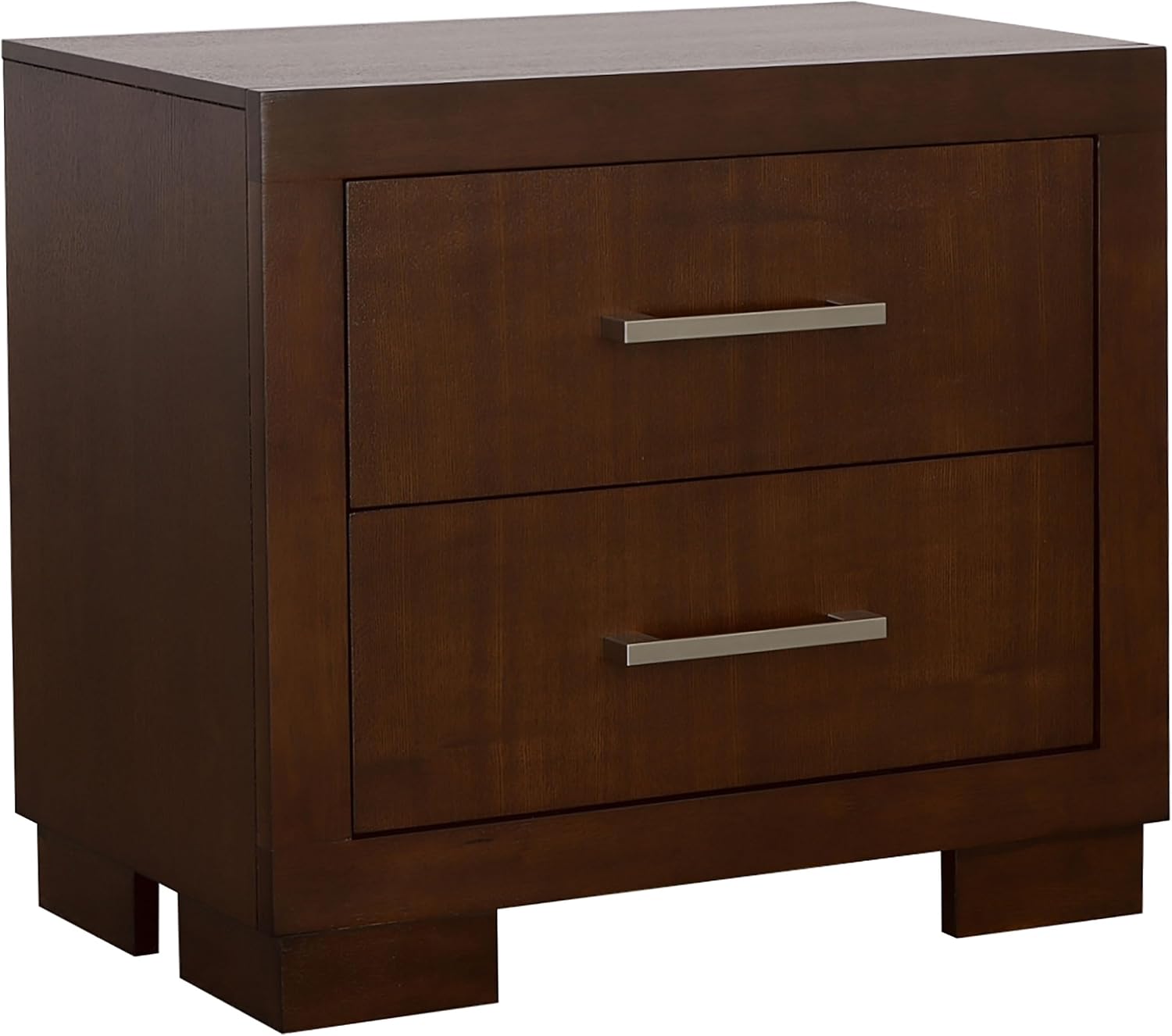 Coaster Home Furnishings Jessica Contemporary 4-Piece Bedroom Set Queen Size LED Storage Bookcase Bed Frame 47-inch Headboard Cappuccino 200719Q-S4