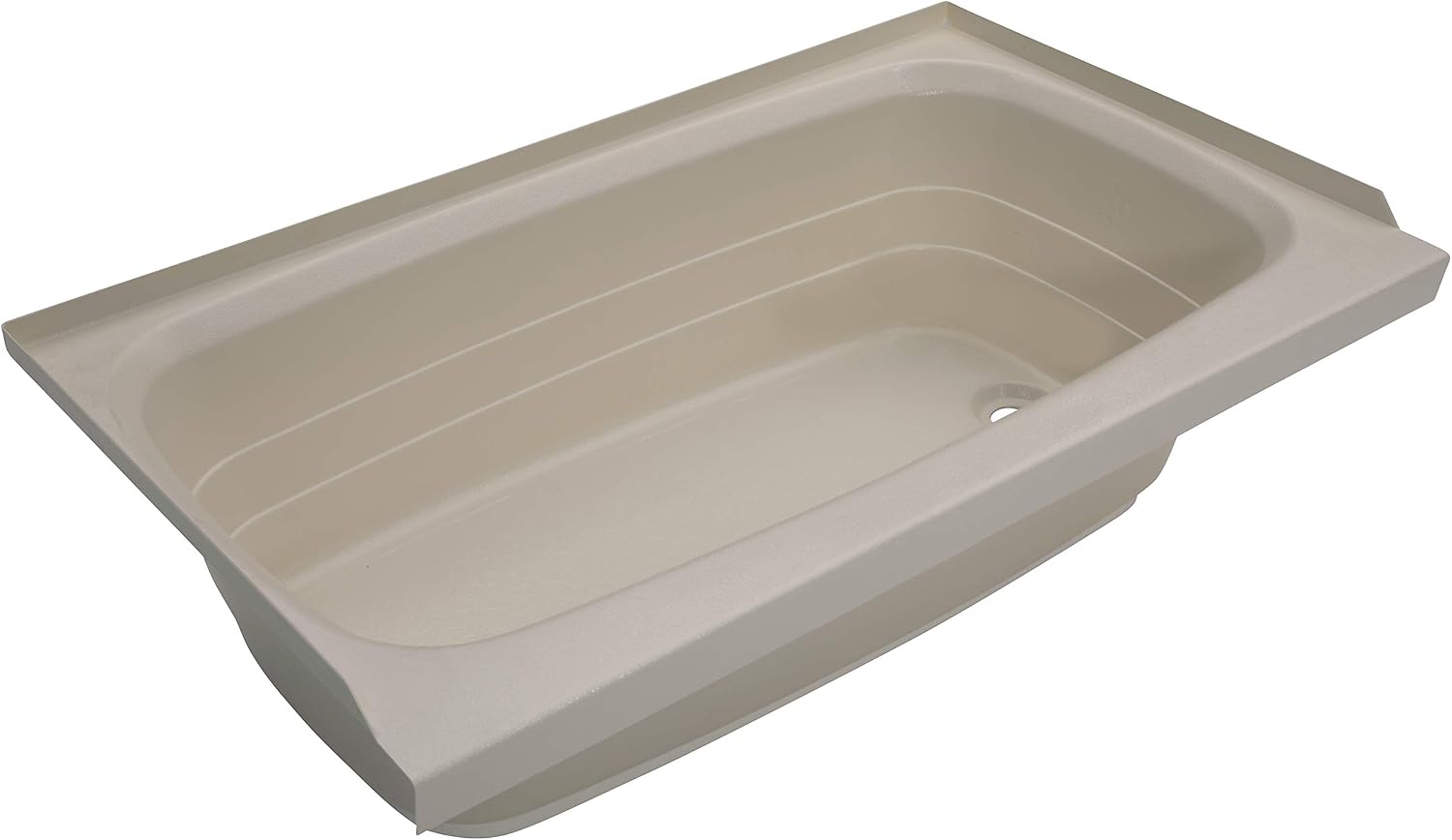 Lippert Replacement 24' x 40' Parchment Bathtub with Right Drain, Scratch-Resistant ABS Acrylic for RVs, Travel Trailers, 5th Wheels, Motorhomes - P2440RHSPK