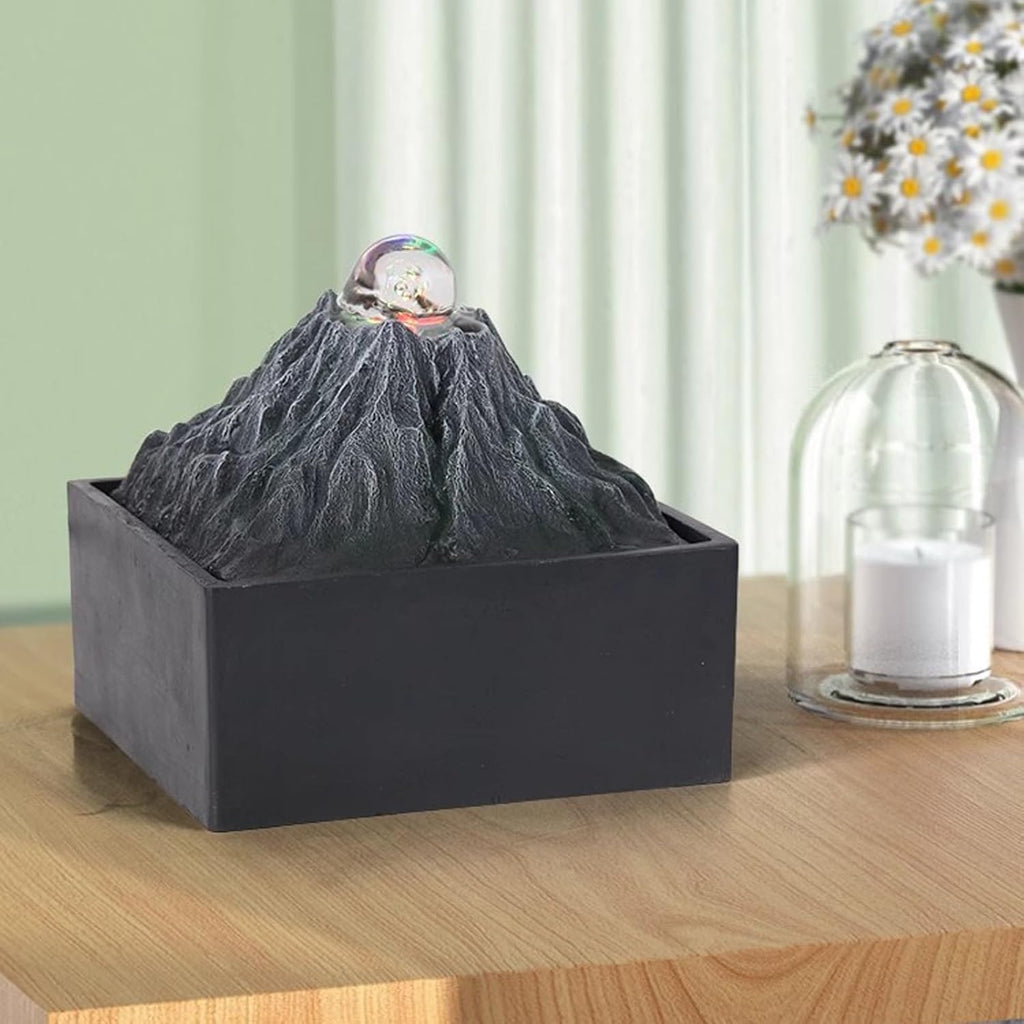 Tabletop Fountain Flowing Water Decoration Recycling Aquatic Office Transfer Rockery Fountain Wealth Invitation Desktop Creativity Simplicity Desktop Decoration Fountain Tabletop Water Fountain