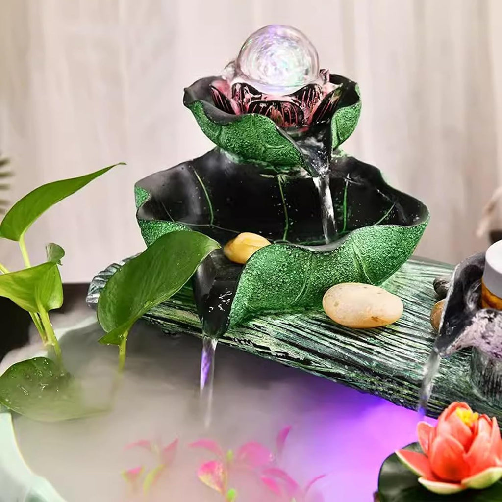 GLigeT Tabletop Fountain Home Decoration Decorations Office Desktop Living Room Wealth Generating Water Dispenser Interior Circulation Rockery Fountain Decorations Water Fountain Decor(Small)