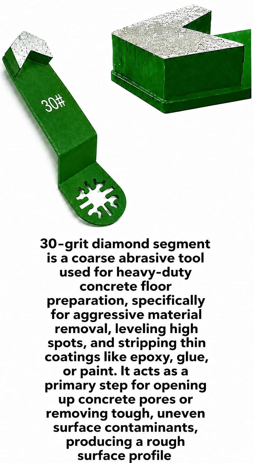 3 Pack Diamond Corner Grinding Segment for Concrete Floor grit 30/40 Medium Bond