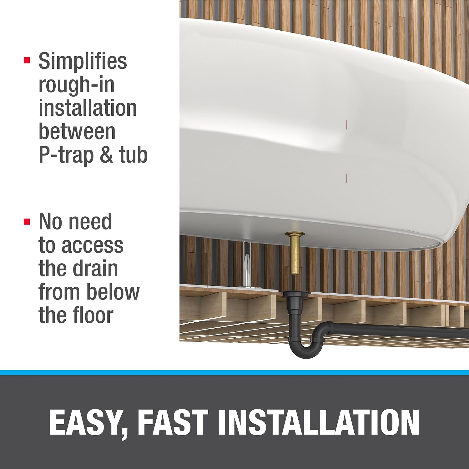 Oatey 46001A ABS Universal Freestanding Tub Drain Kit