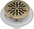 Delta 4 Inch Brushed Gold Tile-In Round Shower Floor Drain with Gasket and Removable Drain Gate, Champagne Bronze DT061411-CZ
