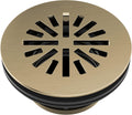 Delta 4 Inch Brushed Gold Round Shower Floor Drain with Gasket and Snap-In Drain Gate, Champagne Bronze DT051411-CZ