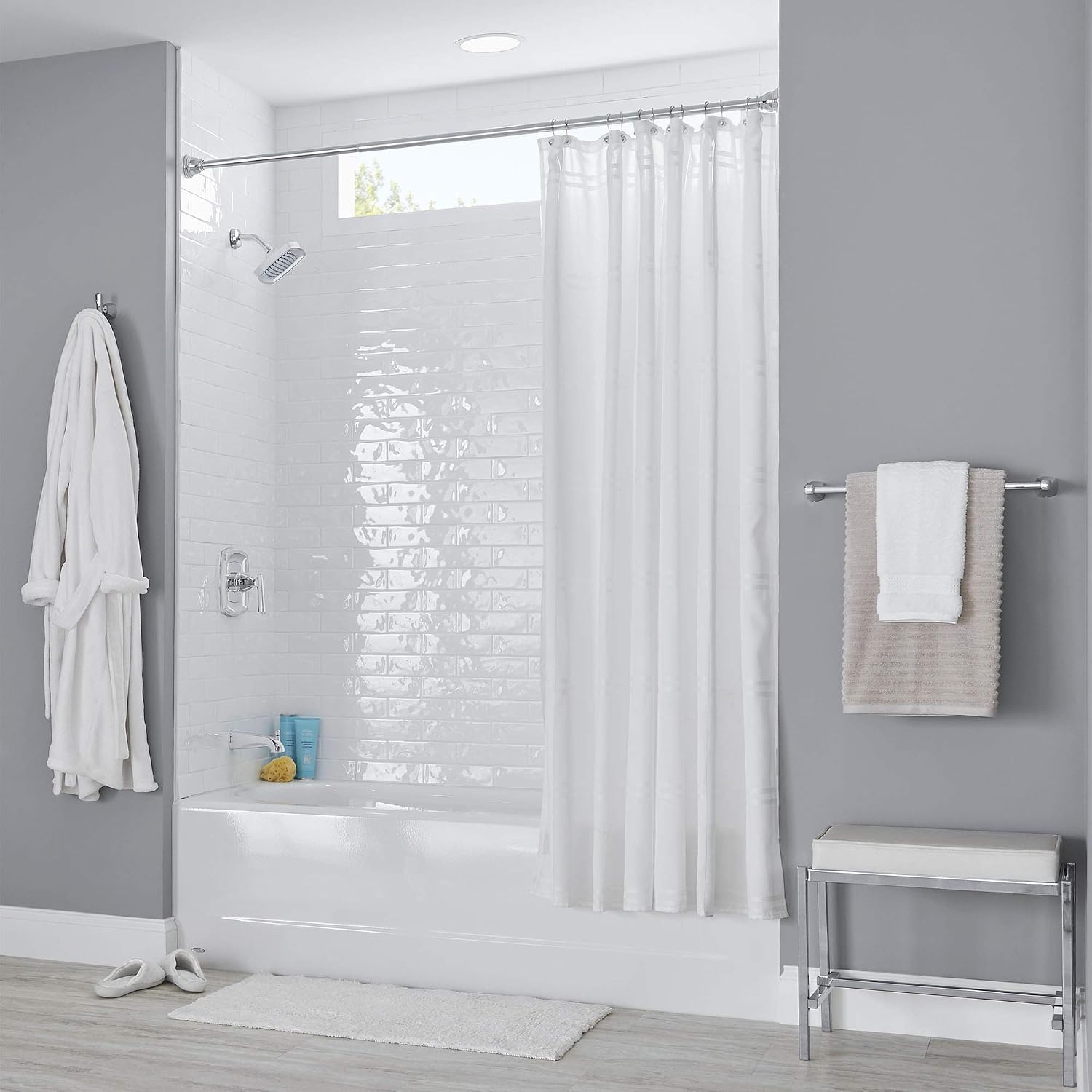 American Standard 2392202.020 Princeton 60 in. x 30 in. Americast Above-Floor Rough-In Bathtub with Left Drain and Built-In Overflow, White
