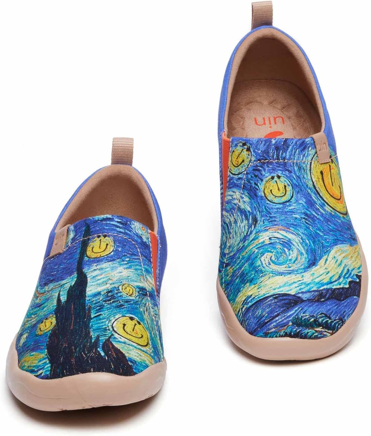 UIN Women's Casual Loafers Travel Painted Walking Slip On Lightweight Comfortable Canvas Fashion Sneakers