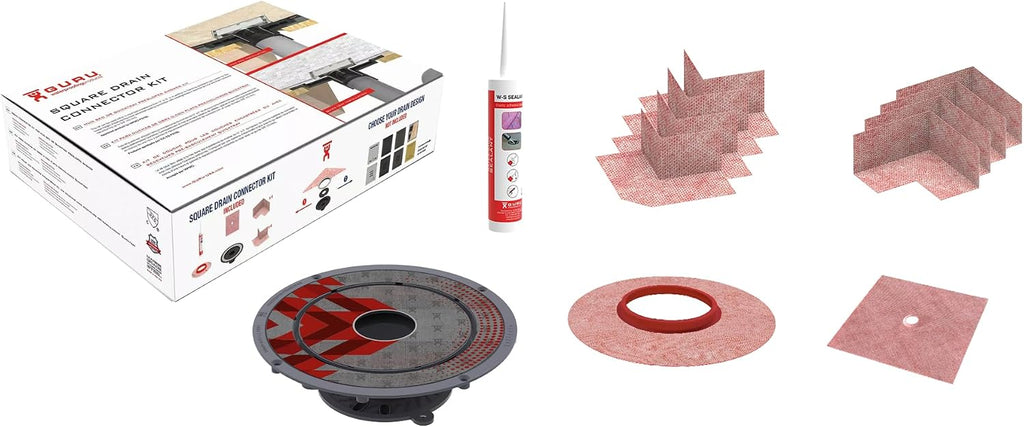 Square Drain Connector Kit - GURU USA