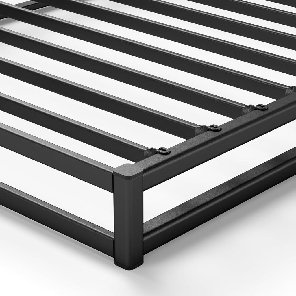 Zinus 4 Inch Low Profile Quick Lock Smart Box Spring/Mattress Foundation/Strong Steel Structure/Easy Assembly, Twin, White
