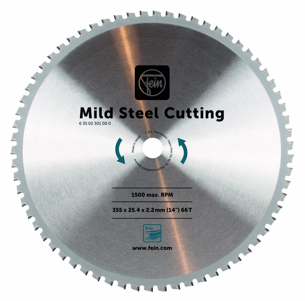 FEIN Mild Steel Saw Blade for Metal Cutting Saw MKAS 355 Diameter 355 mm 66 Teeth Thickness 2.2 mm