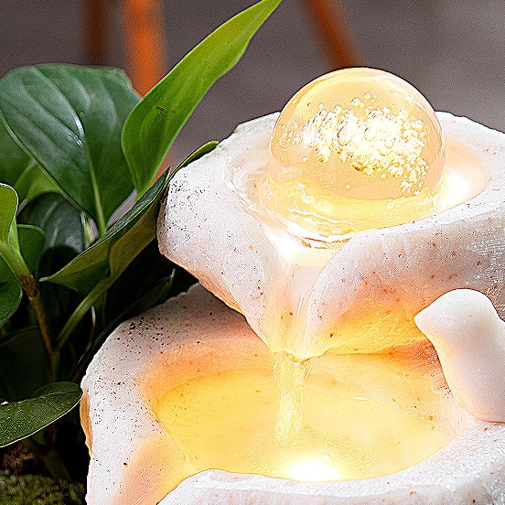 GUERNSEY Tabletop Fountain Desktop Water Humidification Bonsai Desktop Fountain Home Desk Study Coffee Table Desktop Fountain Indoor Fountain