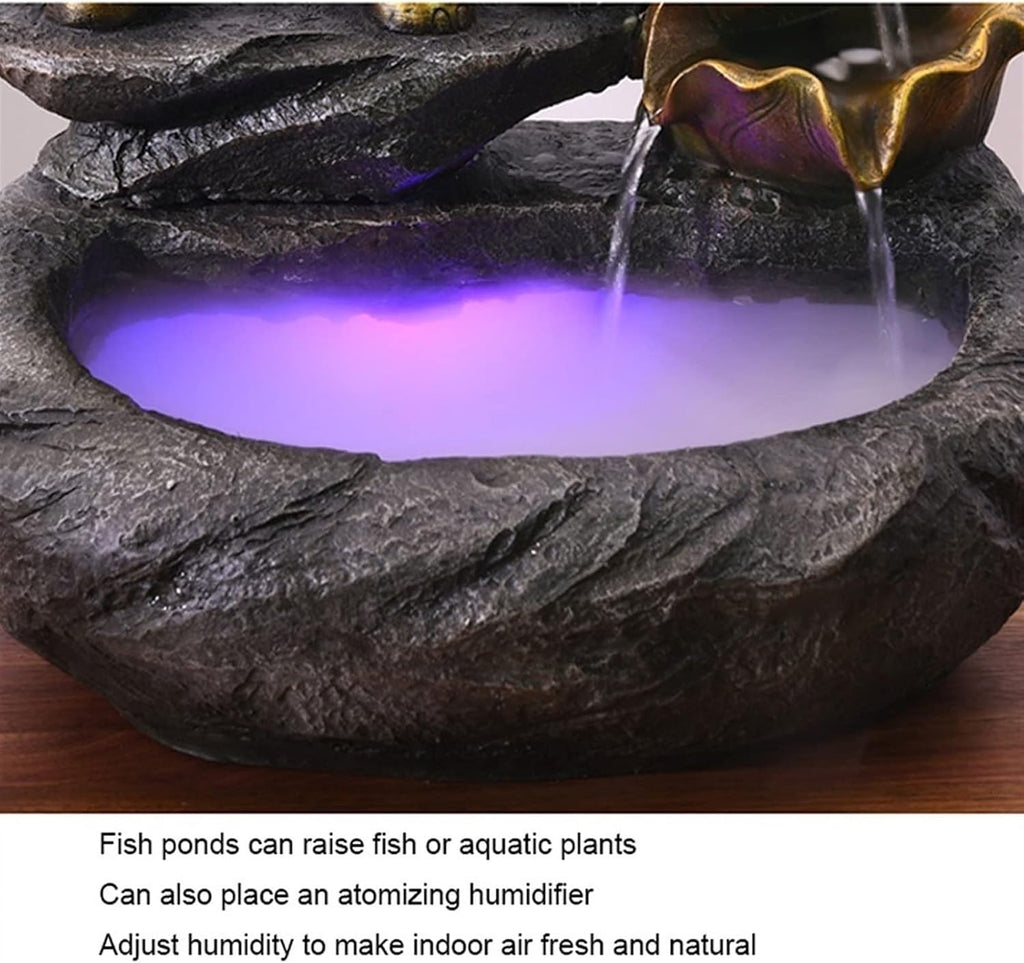 HIHELO Desktop Fountain Tabletop Fountain Elephant Flowing Water Fountain Landscape Indoor Living Room Decorations with Atomizer Desktop Decoration Water Fountain Outdoor