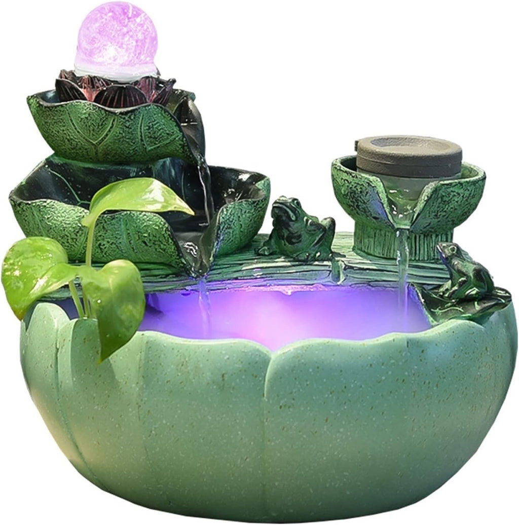 HIHELO Tabletop Fountain Tabletop Fountain Living Room Desktop Running Water Decoration Office Desktop Fountain Decoration with Atomizer Indoor Fountain