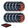 7 Inch Diamond Saw Blade 10Pcs, Segmented General Purpose Blade Dry/Wet Cutting Concrete, Masonry, Brick, Block,7/8'-5/8' Arbor