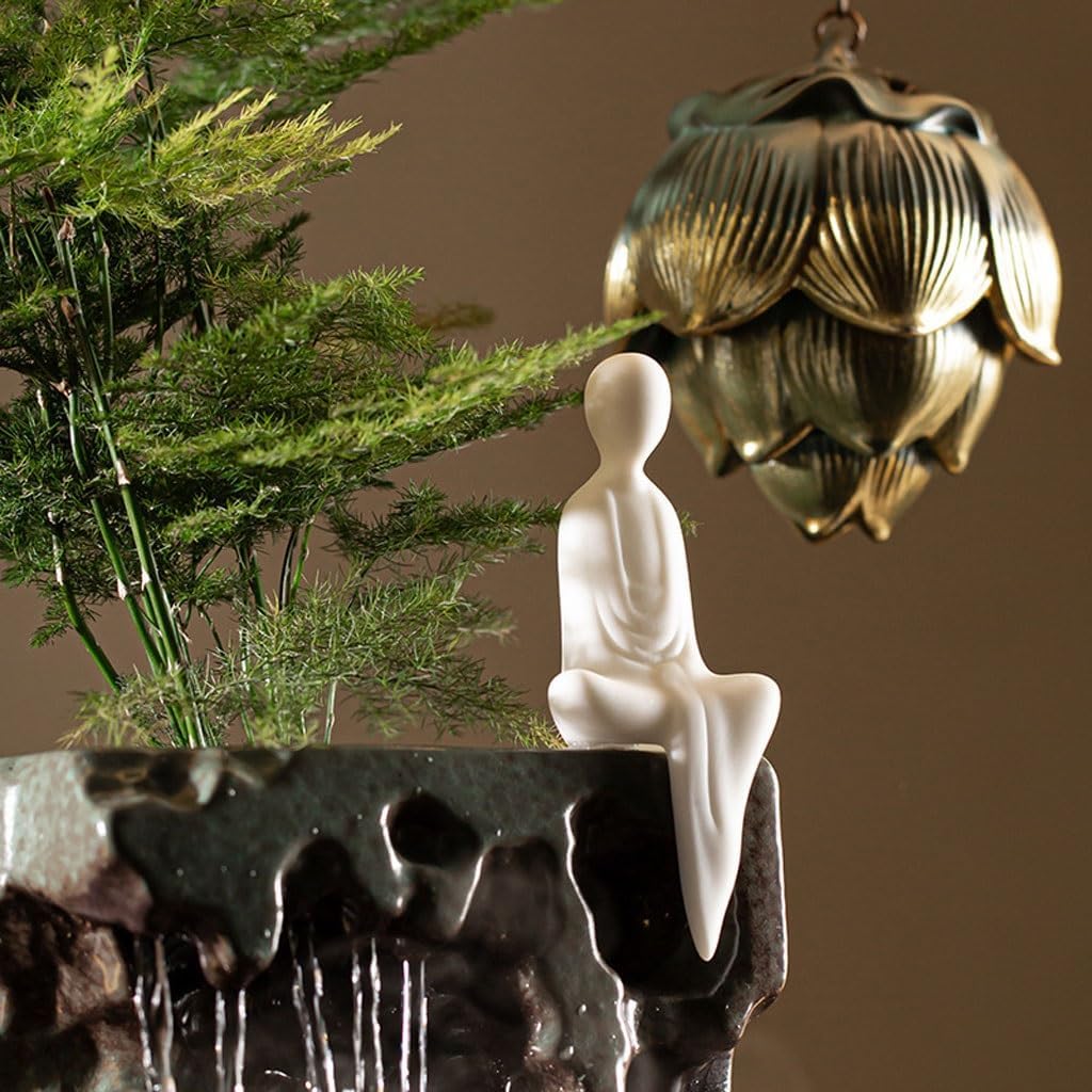 GUERNSEY Tabletop Fountain Desktop Circulating Water Ornaments Home Fountain Living Room Office Desktop Study Desktop Fountain Decorations Indoor Fountain