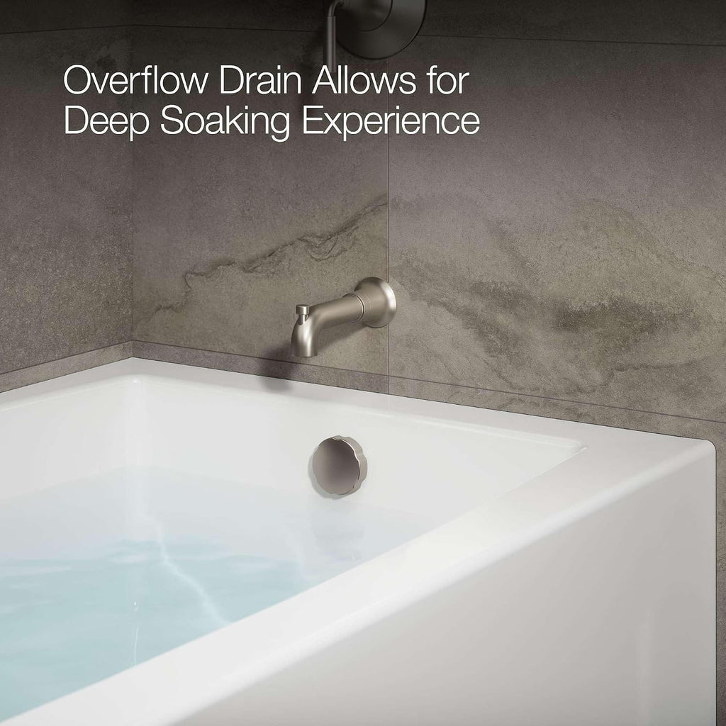 Kohler K-26107-RA-0 Entity 60' x 36' Alcove Bath, Right Drain, White