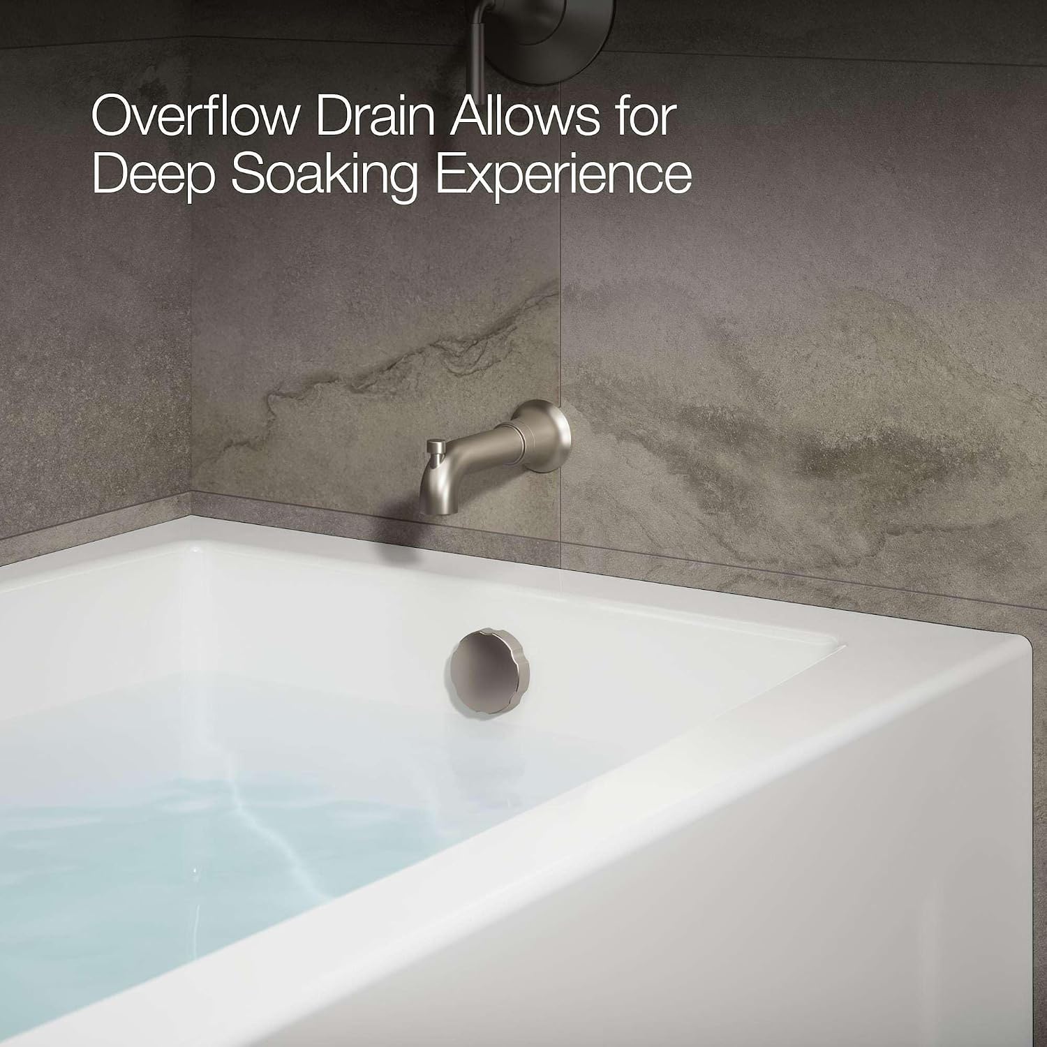 Kohler K-26107-RA-0 Entity 60' x 36' Alcove Bath, Right Drain, White