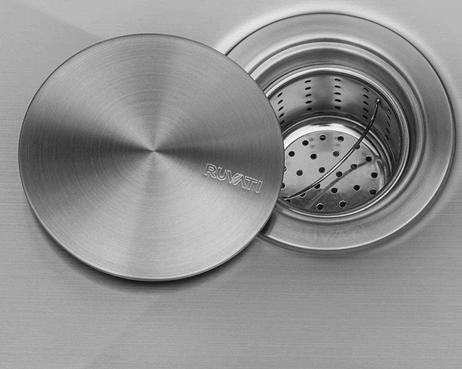 Ruvati 30-inch Rounded Corners Slope Bottom Offset Drain Undermount Kitchen Sink Single Bowl - 16 Gauge Stainless Steel Kitchen Sink with Brushed Finish hides scratches, Easy-to-Clean - RVH7480