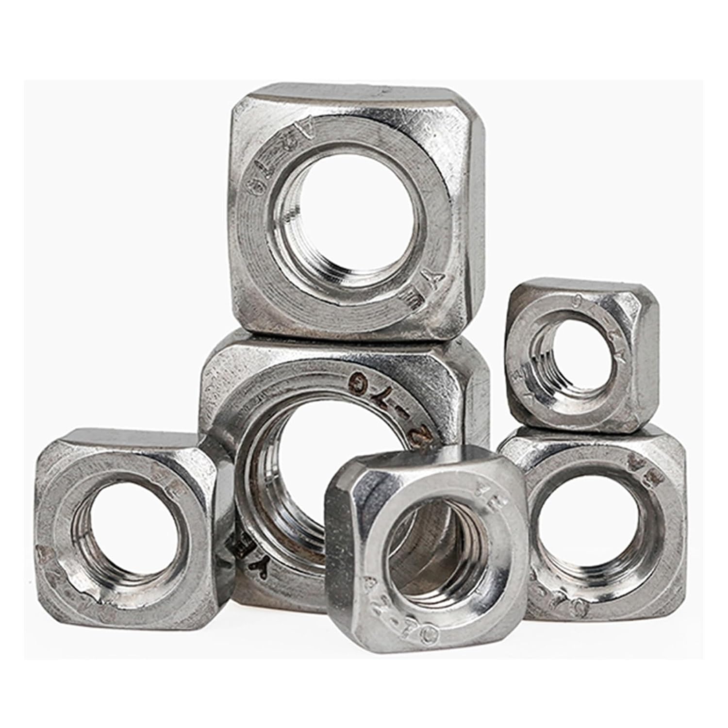 M3 M4 M5 M6 M8 M10 M12 304 Stainless Steel Square Nut Quadrangle Thick/Thin DIN557 Lock The Screw Cap 5~50pcs(M3 Thin (50Pcs))