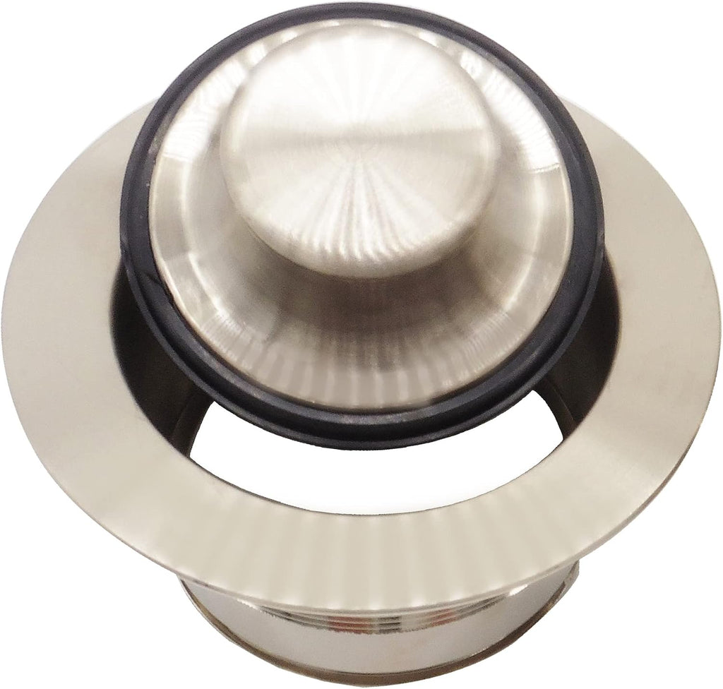 Westbrass CO2185-20 COMBO PACK 3-1/2' Post Style Large Kitchen Sink Basket Strainer and Waste Disposal Drain Flange with Stopper, Stainless Steel