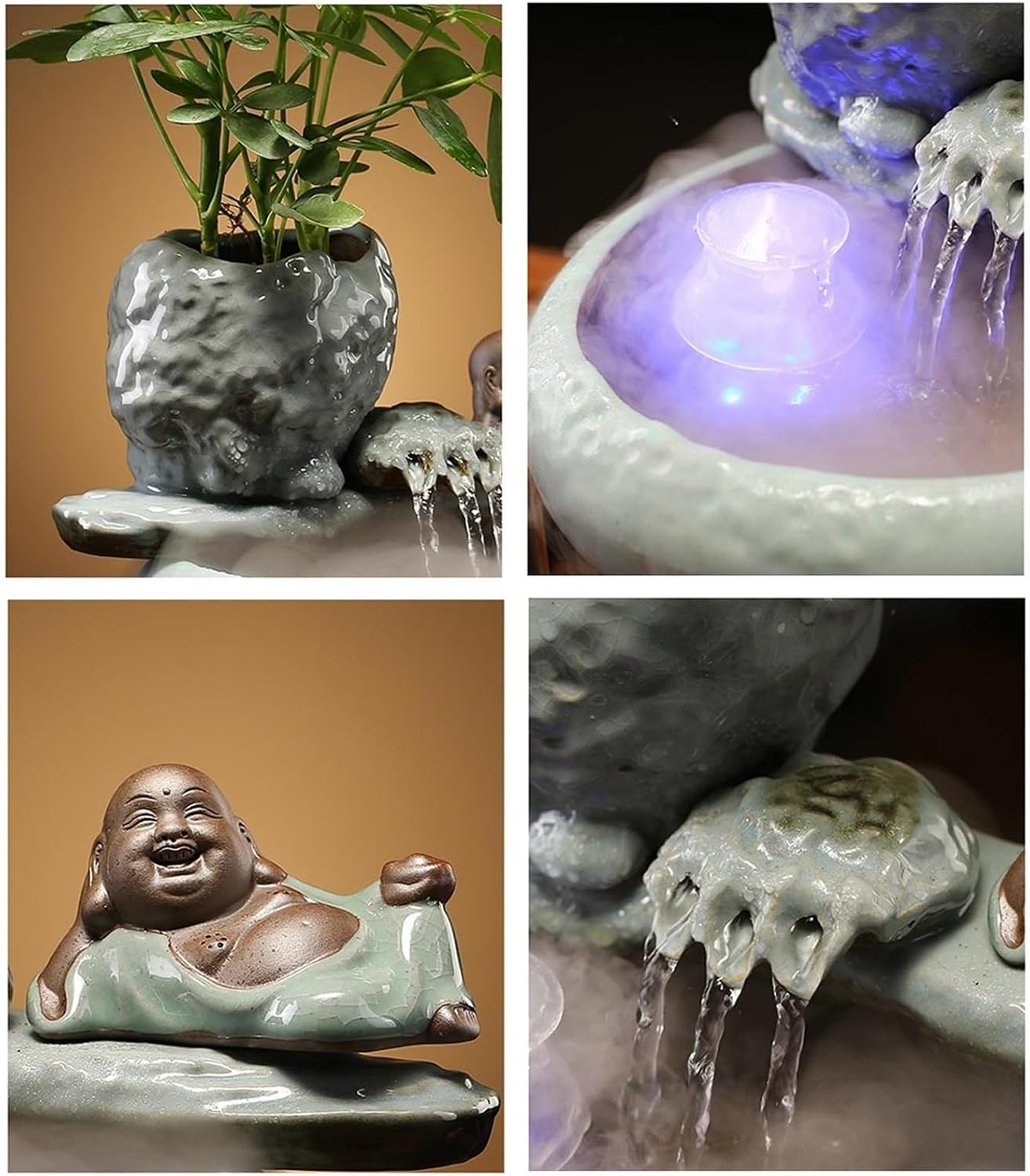 Tabletop Small Chinese-Style Circulating Water Ornaments Ceramic Tabletop Fountain Decor