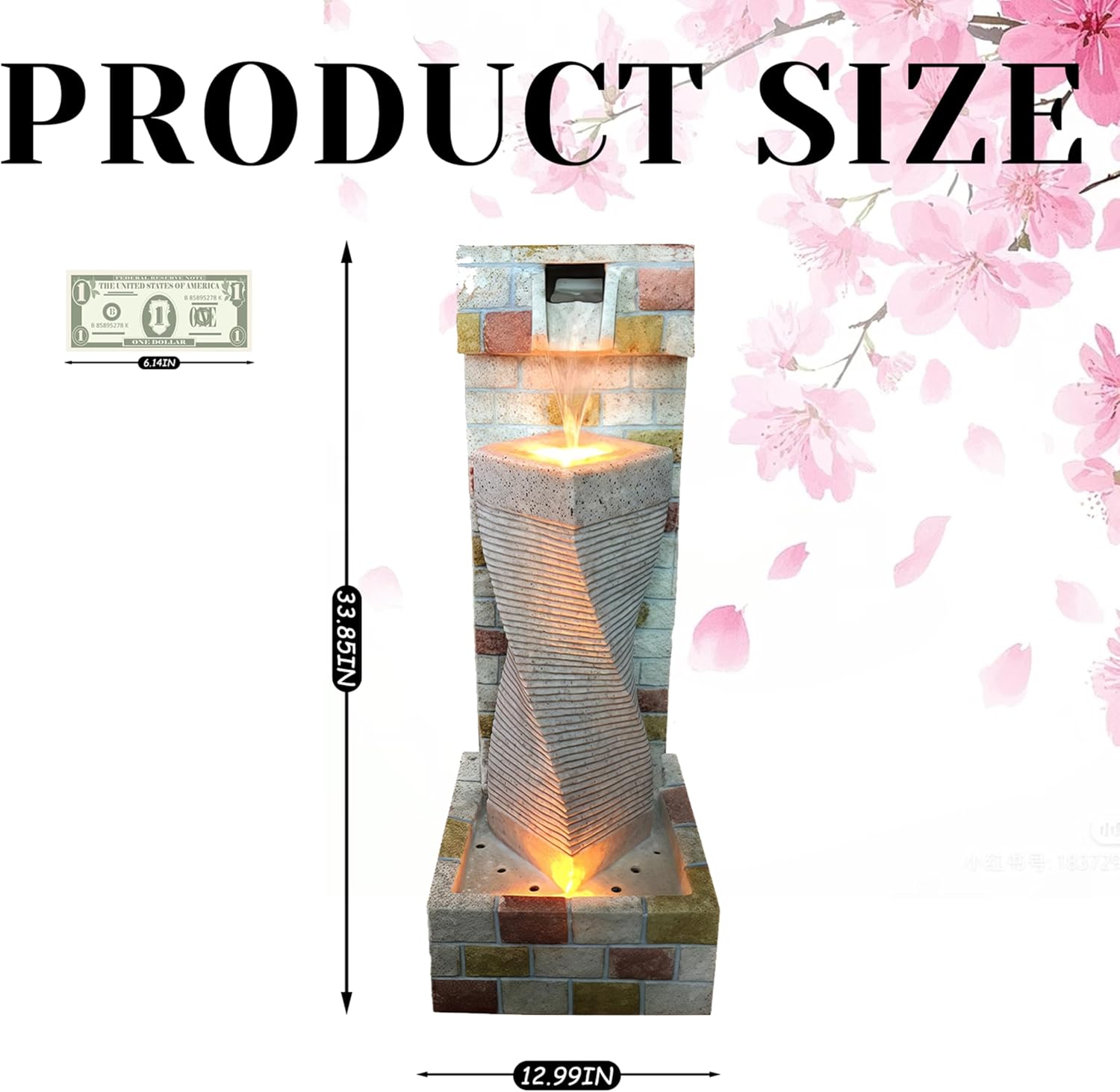 Top Outdoor Water Fountain Outside, Garden Water Fountain Decor for Gardens, Landscaping, Patios, Lawns