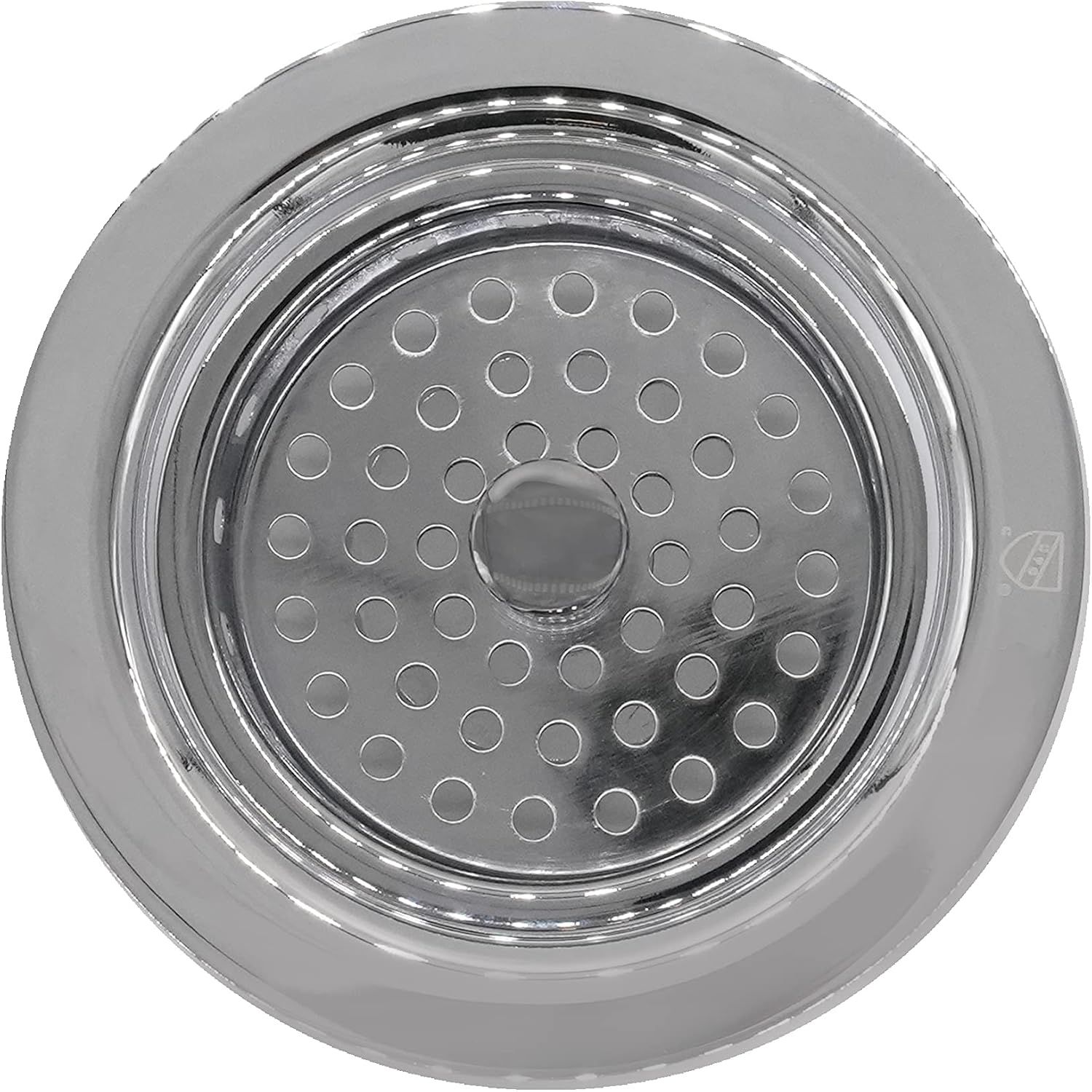 Westbrass CO2196S-26 Combo Pack 3-1/2' Post Style Large Basket Extra-Deep Collar Kitchen Sink Waste Disposal Flange with Strainer Stopper, Polished Chrome