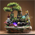 GRFIT Indoor Fountain Atomized Bonsai Rocket, Running Water Fountain, Small Table Ornaments, Crystal Ball Gifts, Ceramic Landscape Ornaments Tabletop Fountain