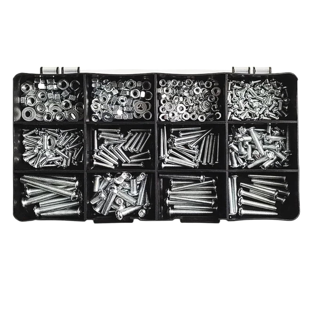 1/5 Boxes M3 M4 M5 Half Round Head Combination Set Cross Screw Nut Nut Bolt Shim Assortment Kit Household Screws Nuts Bolts Washers (5 Boxes,V)
