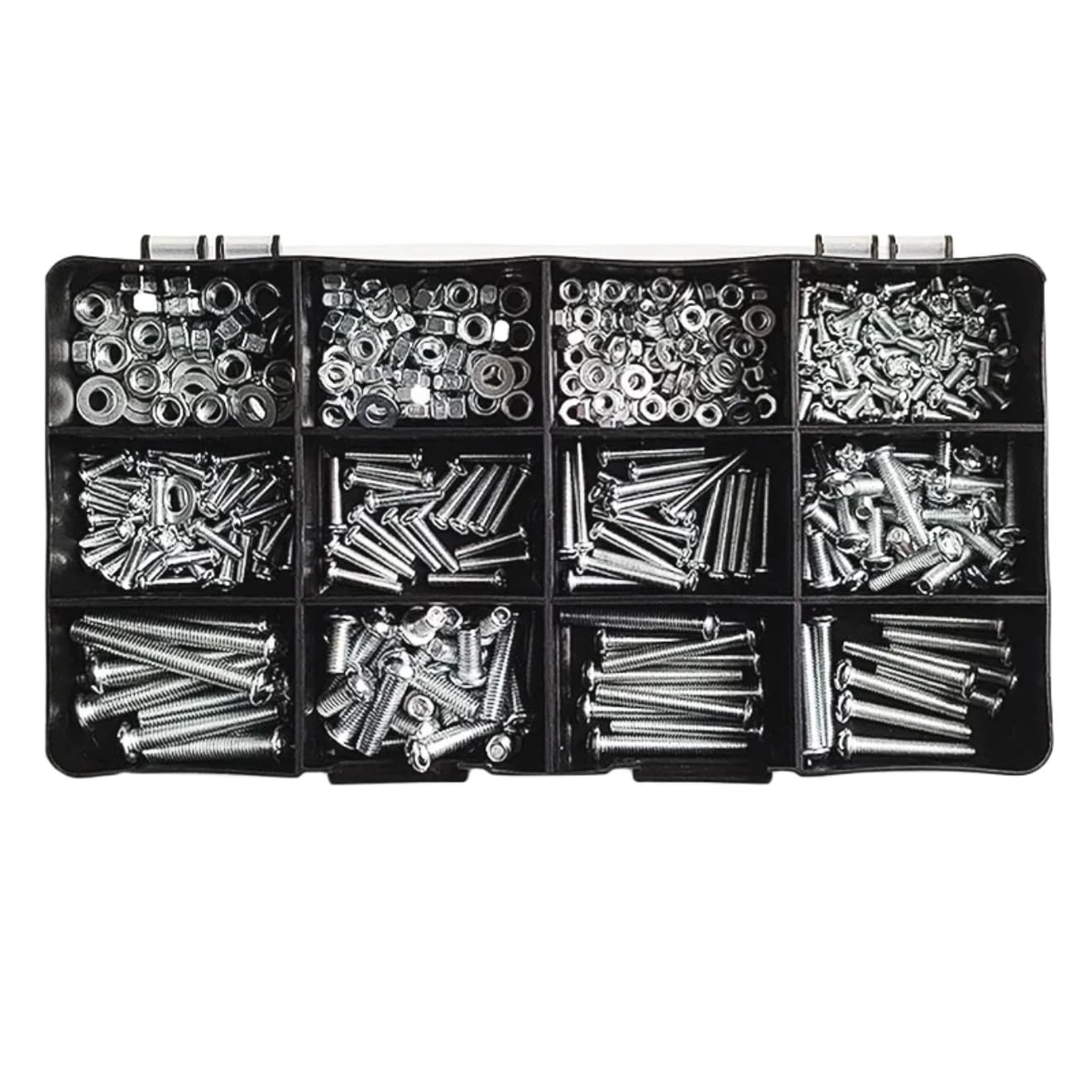 1/5 Boxes M3 M4 M5 Half Round Head Combination Set Cross Screw Nut Nut Bolt Shim Assortment Kit Household Screws Nuts Bolts Washers (5 Boxes,V)